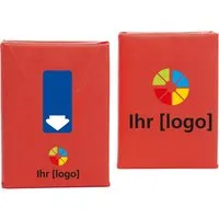 Taschentücher in FSC-Papierverpackung inkl. Aufdruck, Etikett blau – Produktbild 1 von 1
