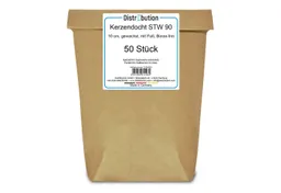 DistrEbution Bastelnaturmaterial Kerzendocht, 10-500 Stück, Runddocht STW 10 cm, (50-tlg), Ideal für Sojawachs Duftkerzen – Produktbild 1 von 1
