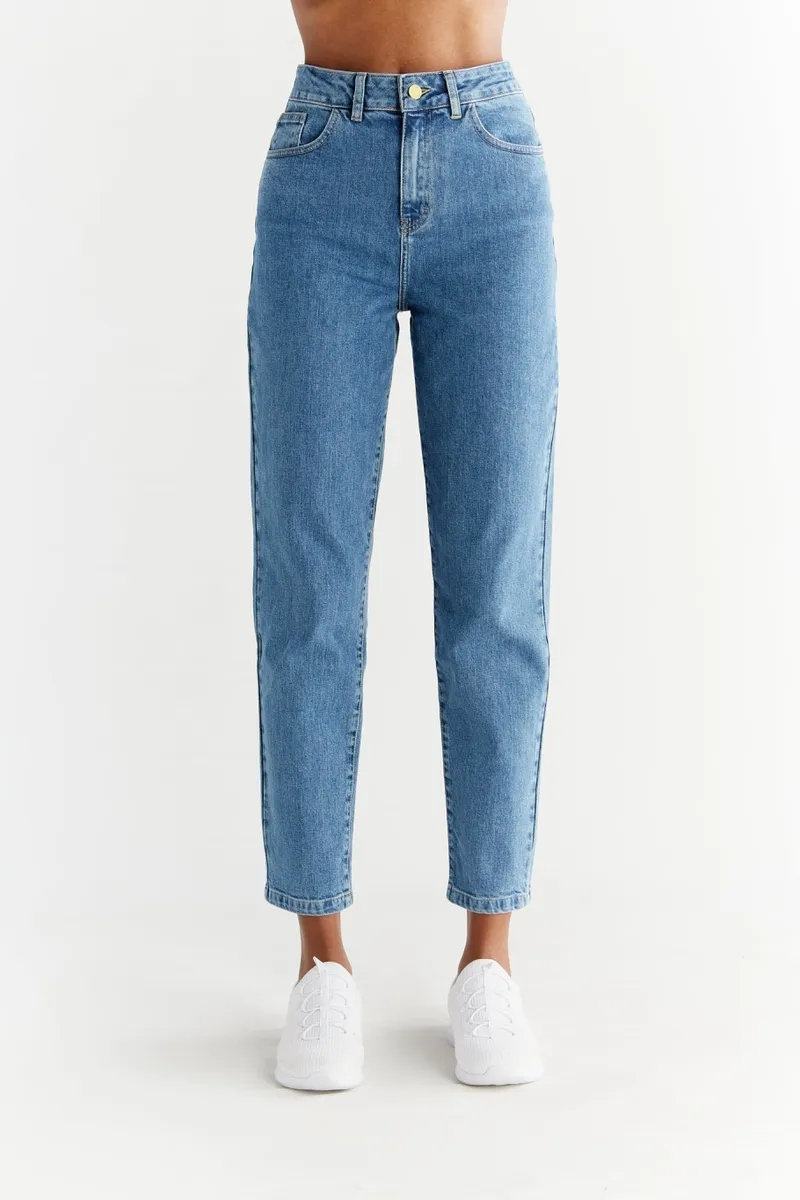 Evermind Evermind Damen vegan Jeans Mom Fit Day Himmelblau, Blau, – Produktbild 2 von 2