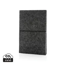 XD Collection XD Collection A5-Softcover-Notizbuch aus zertifiert recyceltem Filz, Schwarz, – Produktbild 1 von 1