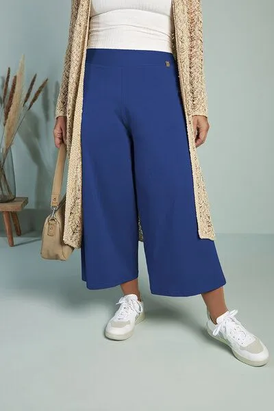 La Gitana La Gitana Culotte Hose Damen Bio-Baumwolljersey nachhaltig – „Loah“, Ultramarin (blau), – Produktbild 2 von 4