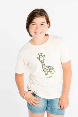 Maishameanslife Maishameanslife Twiga - Kleine Giraffe - Bio T-shirt für Kinder - Naturweiß - Unisex – Produktbild 1 von 1