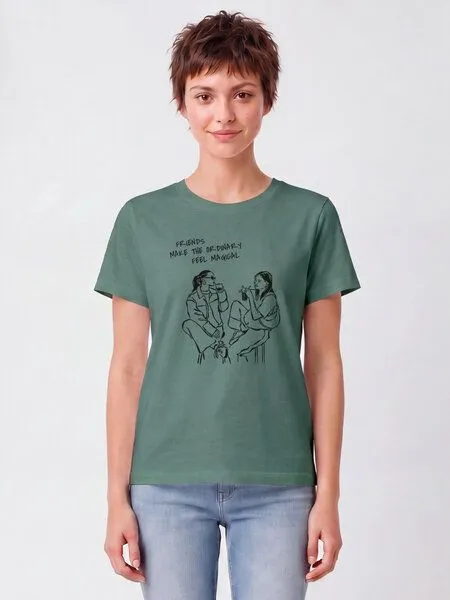 watapparel watapparel T-Shirt Frauen Magical Friends, Green bay, – Produktbild 2 von 2