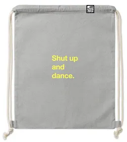 Gary Mash GARY MASH Gym Bag Shut up and dance. aus extra robuster Biobaumwolle – Produktbild 1 von 1