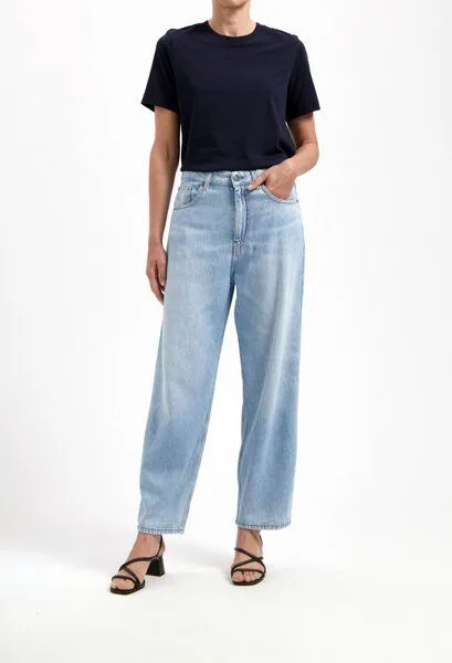 MUD Jeans MUD Jeans Damen Jeans "Brooke High Barrel Flow - Stone Vintage", Blue, – Produktbild 1 von 4