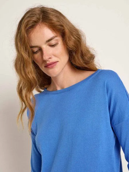 LANIUS LANIUS U-Boot Pullover aus Bio-Baumwolle, Light blue, – Produktbild 4 von 4