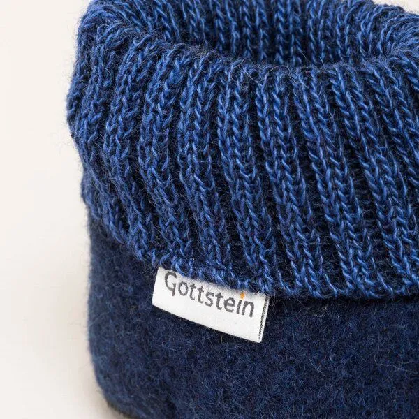 Gottstein Gottstein Kinder-Hüttenschuh Alpine Boot FE - Kinderhausschuh für Mädchen & Jungen aus 100% Schurwolle, Dunkel-blau, – Produktbild 4 von 4