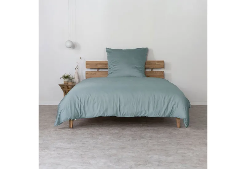 AGA.PIE AGA.PIE Bettwäsche Bambus Lyocell Bettwäsche-Set, mit 80x80 cm Kissenbezug, Grün, – Produktbild 1 von 5