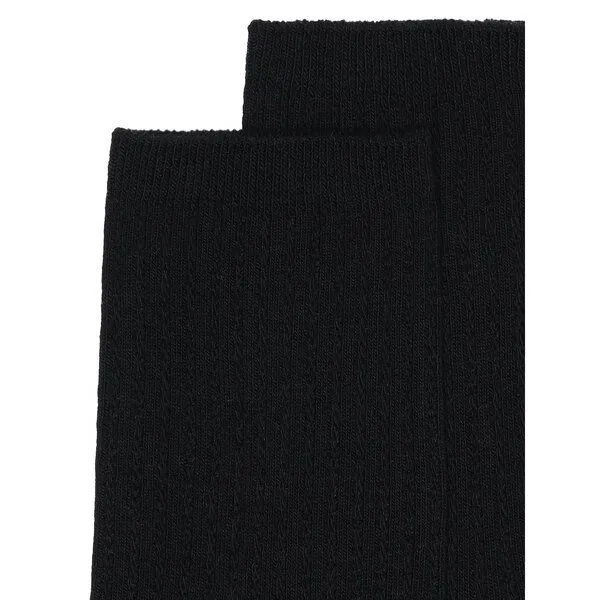KnowledgeCotton Apparel KnowledgeCotton Apparel 1-Pack Socken CABLE Strukturstrick aus Bio-Baumwolle und recyceltem Polyester, Schwarz (black-jet), – Produktbild 2 von 2