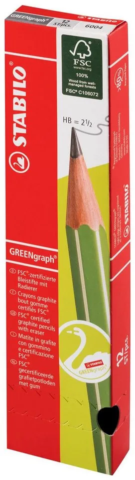 Stabilo Stabilo Bleistift 'GREENgraph' mit Radierer – Produktbild 3 von 3
