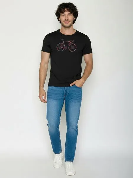 GreenBomb GREENBOMB Colors Guide - Sportliches T-Shirt aus Bio-Baumwolle / hochwertiger Print / GOTS / Fair & Vegan, Schwarz (schwarz), – Produktbild 3 von 4