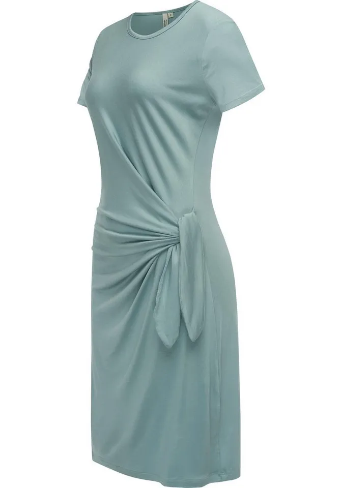 ragwear ragwear Shirtkleid Knotta Kurzarm Sommerkleid mit seitlichem Bindeband, Blau, – Produktbild 2 von 2