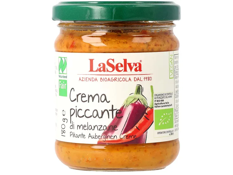 LaSelva LaSelva Bio-Brotaufstrich Auberginencreme, pikant, 180 g – Produktbild 1 von 1