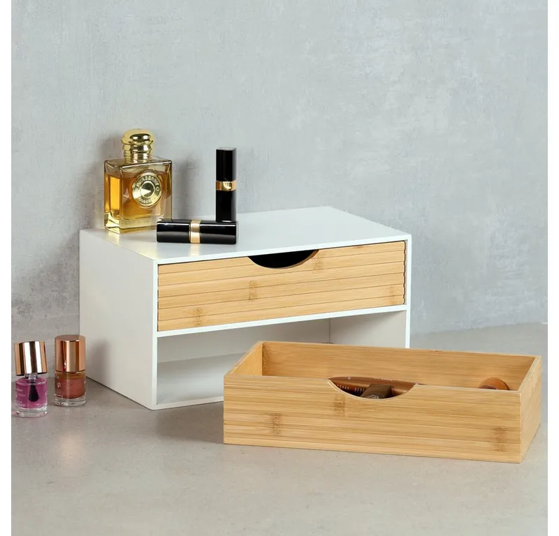Kesper Kesper Organizer Küchenregal, Aufbewahrungsbox, FSC®-zertifiziert (1 St), Mini-Kommode mit 2 Schubladen, Weiß, – Produktbild 3 von 4