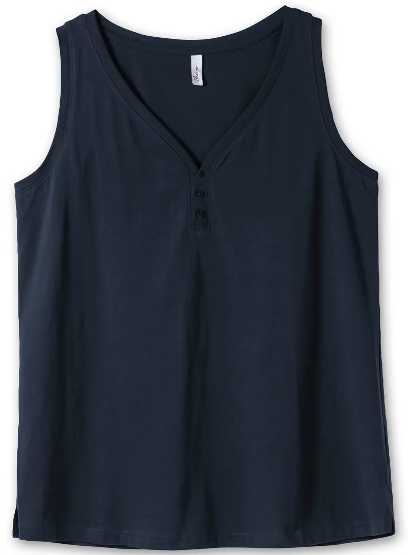 sheego Tanktop tiefblau, Tiefblau, – Produktbild 1 von 2