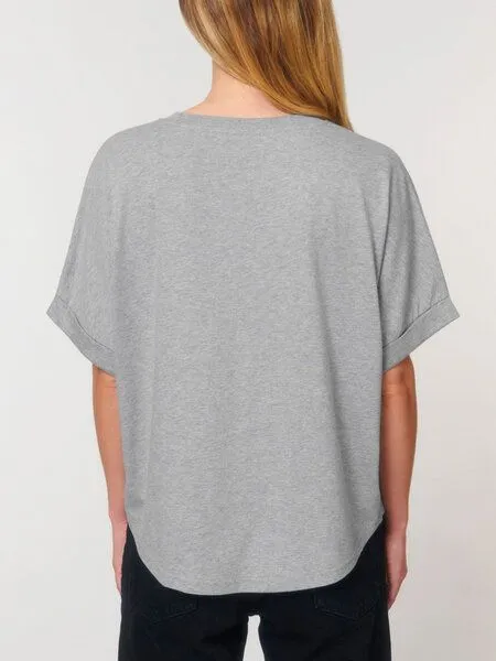 Human Family Human Family Oversize Damen T-Shirt "Slack", Grau-meliert, – Produktbild 3 von 4