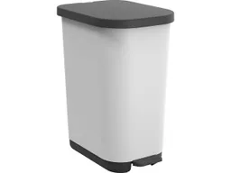 rotho rotho Abfall-Treteimer "RIBO" aus Recyclingkunststoff, 35 l, mistletoe white – Produktbild 1 von 1