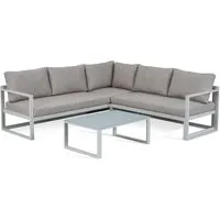 Gartenlounge-Set "Paros" 3-tlg. 2-Sitzer, 3-Sitzer, Tisch, sand – Produktbild 1 von 1