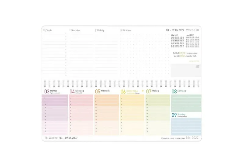 Häfft Häfft Tischkalender 2027 mit Aufsteller, Rainbow, – Produktbild 6 von 6