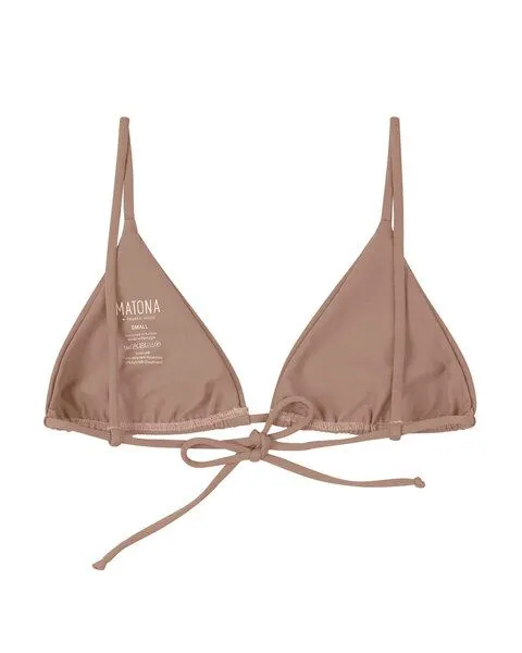 MATONA Matona Triangel Bikini-Oberteil aus Econyl für Frauen / Triangle Bikini Top, Taupe, – Produktbild 4 von 4