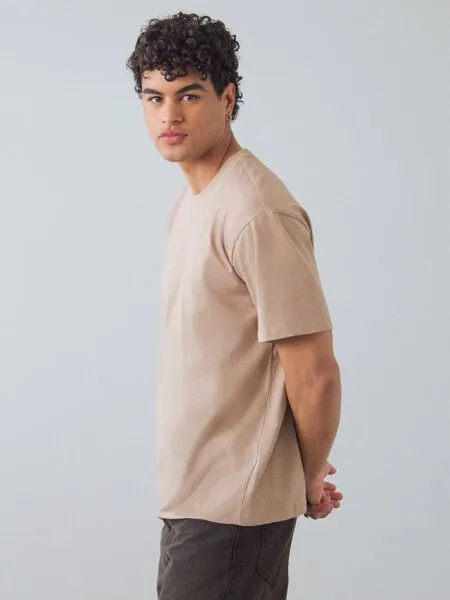 Honest Basics Honest Basics OG Shirt aus Bio- und recycelter Baumwolle, Dune, – Produktbild 3 von 4
