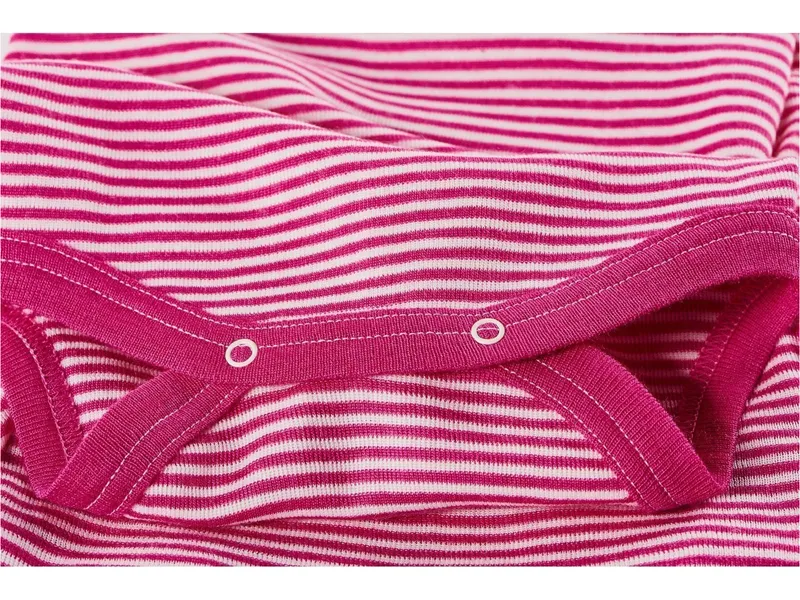Cosilana Cosilana Baby Body Langarm Wolle Seide pink-geringelt Gr.74/80, Pink, mehrfarbig, – Produktbild 2 von 2