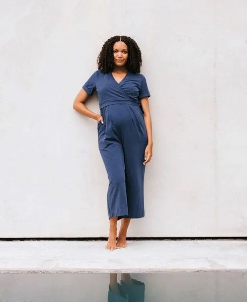 Boob Boob Umstands- und Stilloverall Amelia jumpsuit, Indigo blue, – Produktbild 1 von 4