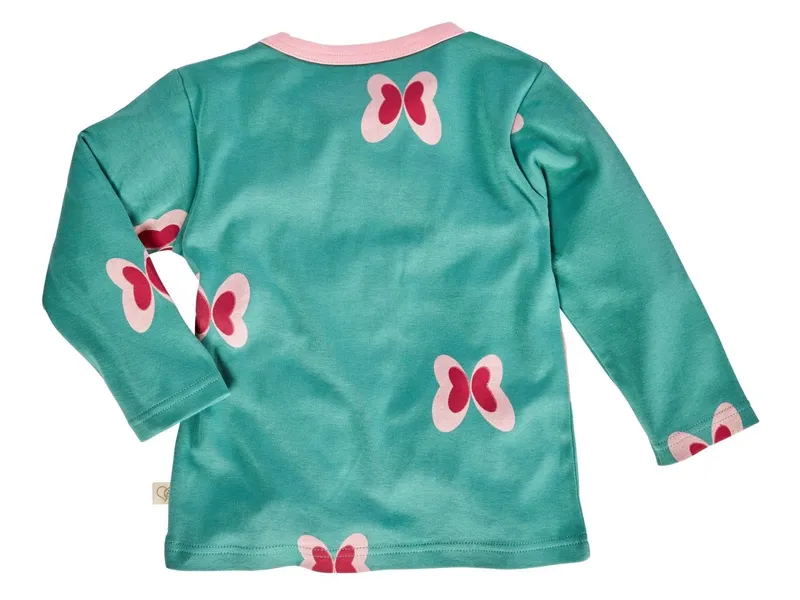 HANS NATUR Kinder Langarmshirt Bio-Baumwolle Schmetterling rosa Gr.110/116, Rosa, – Produktbild 2 von 2