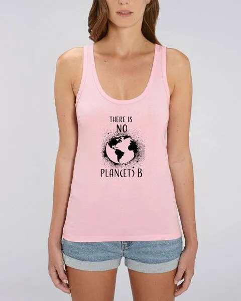 Human Family Human Family Bio Damen Sommer Tanktop - Glow "No Planet B" - weitere Farben, Cotton-pink, – Produktbild 1 von 2