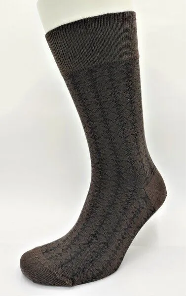 BLS Organic BLS Organic 3er Pack GOTS zertifiziert 98 % Bio-Baumwolle Dreieck-Design Herrensocken, Braun, – Produktbild 1 von 1