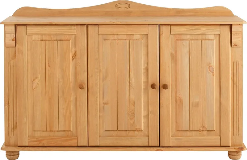 OTTO home Sideboard Adele, Kommode, 3-türig, Breite 130 cm, aus massiver Kiefer, FSC®, Beige, – Produktbild 2 von 4