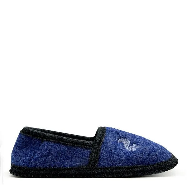 thies "thies ® Mountain Wool Home Slipper" aus reiner, ökologischer Schurwolle, made in Austria, Denim blue (blau), – Produktbild 1 von 4