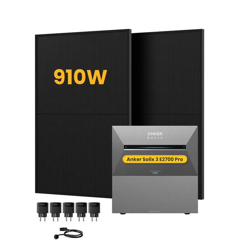 Anker Anker SOLIX Solarbank 3 E2700 Pro, mit 2 x 455W Bifaziale Solarmodule, by Powerness - 5.4kWh / 5 x Smart Plug / Selbstabholung – Produktbild 1 von 1