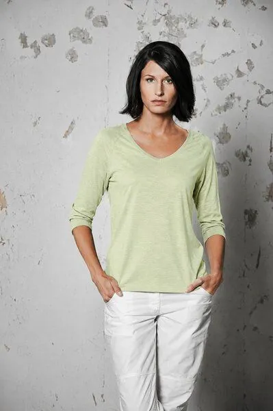 HempAge HempAge Raglanshirt mit 3/4-Arm Hanf/Biobaumwolle, Matcha (grün), – Produktbild 2 von 4
