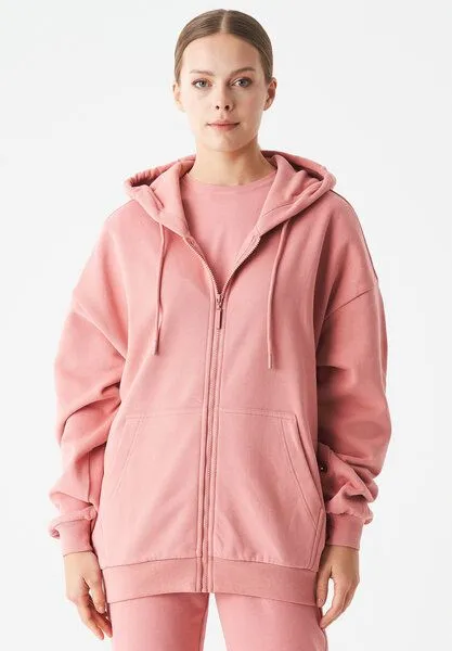 ORGANICATION ORGANICATION ESSENTIALS-JALE- Soft Touch Sweatjacke aus Bio-Baumwolle, Blush, – Produktbild 1 von 4
