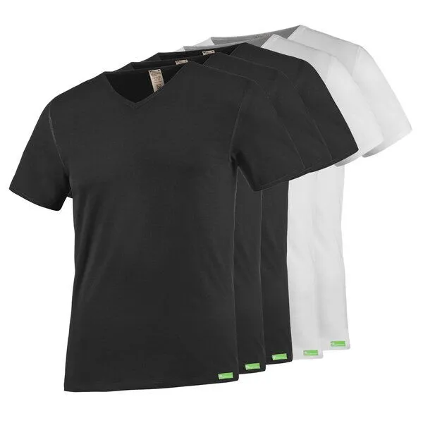 kleiderhelden kleiderhelden SoulShirt 5er Pack Männer-T-Shirt, 3x schwarz & 2x weiß, – Produktbild 1 von 4