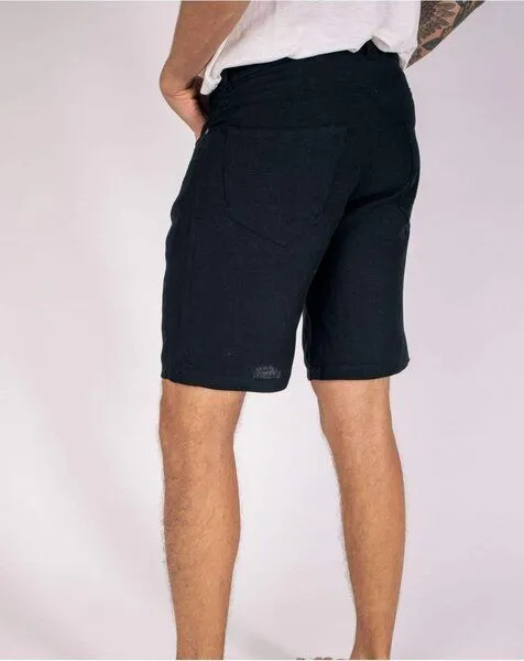 Aatise Aatise Männer Shorts 100% Leinen midi-Länge Ziggy, Schwarz, – Produktbild 2 von 2