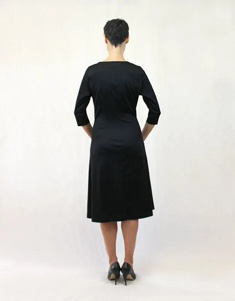 Skrabak Skrabak Jerseykleid Mia aus Bio-Baumwolle, Schwarz, – Produktbild 3 von 4