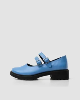 BOHEMA BOHEMA Damen vegan Ballerinas Mary Jane Twin Baby Blau – Produktbild 1 von 1