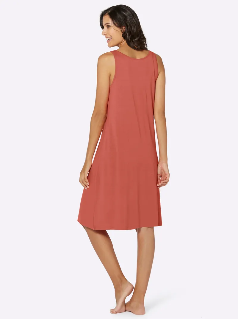 feel good Sommerkleid terrakotta, Terrakotta, – Produktbild 1 von 2