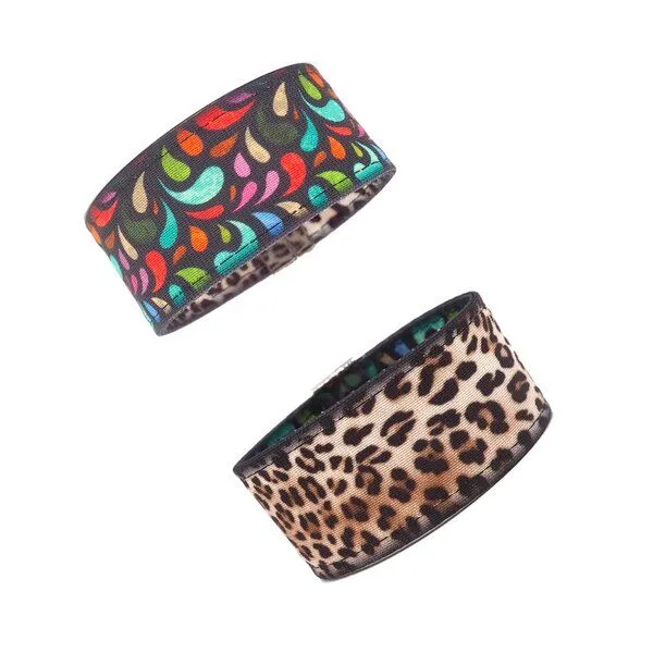 Seegarn Seegarn Wende-Armband 3cm, Leopard (braun) / paisley gr (schwarz), – Produktbild 1 von 1