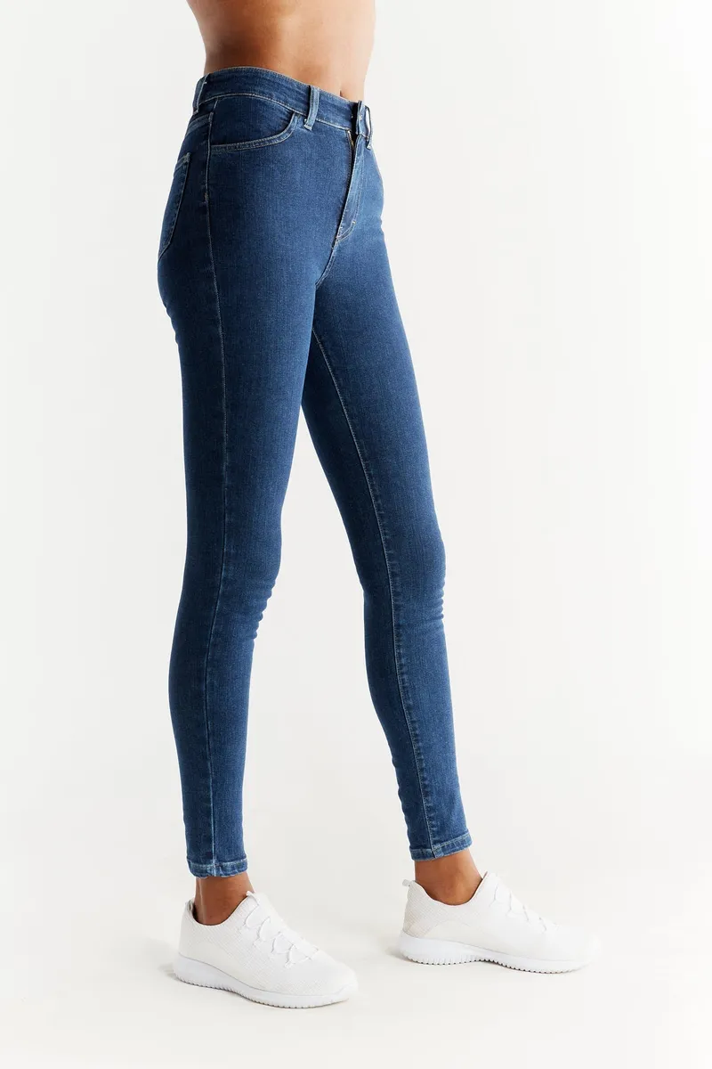 Evermind Evermind Damen vegan Jeans Skinny Fit Lapis Blau, Dunkelblau, – Produktbild 1 von 2