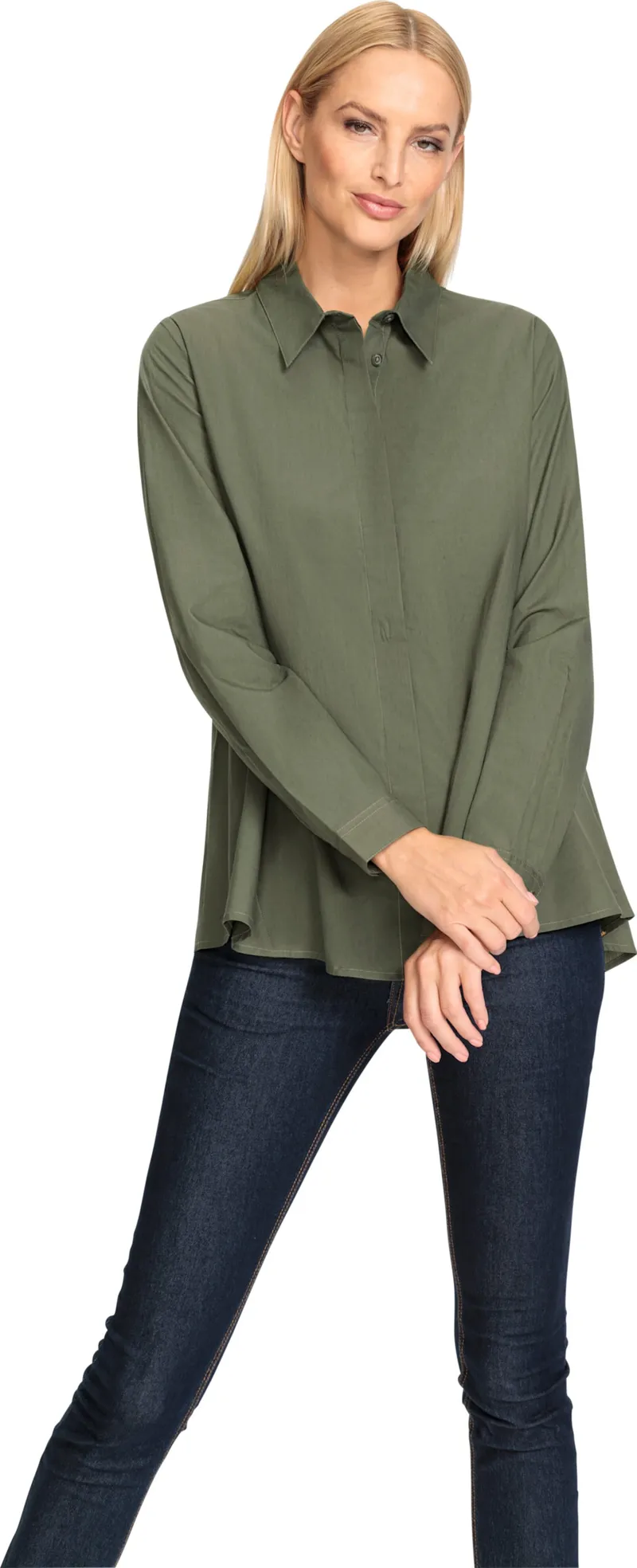 heine Longbluse khaki, Khaki, – Produktbild 2 von 2