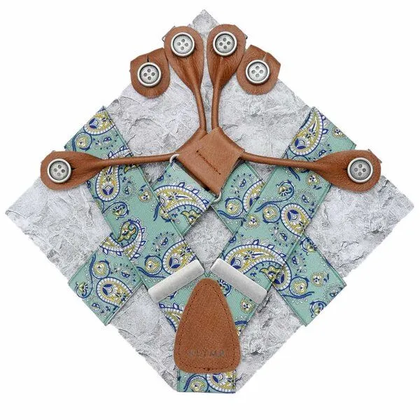 klYmp klYmp Hosenträger 'classic' paisley, Mint, – Produktbild 1 von 1