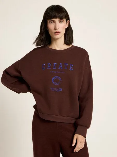 LANIUS LANIUS Statementsweatshirt, Bitter chocolate, – Produktbild 2 von 4