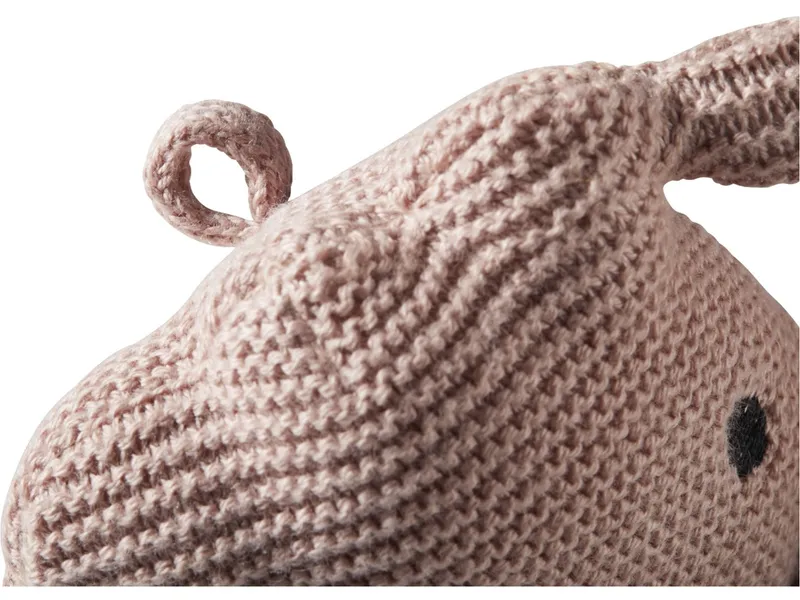 HANS NATUR HANS NATUR Baby Schnuffeltuch mit Rassel Strick Bio-Baumwolle Maße 35 x 35 cm, Rosa, – Produktbild 2 von 2