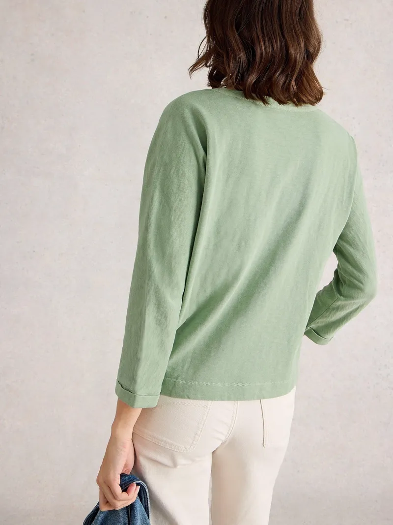 White Stuff Dolman Top Demi - 48, Mittelgrün, – Produktbild 4 von 4