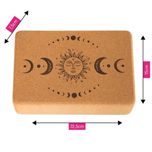 Divasya Divasya Yogablock "natural touch" aus Kork / mittlere Größe / abgerundete Ecken, Natural, – Produktbild 4 von 8