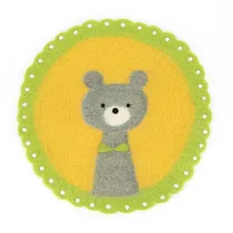 GLOBO Fair Trade GLOBO Fair Trade Sitzkissen /Tischset BÄR aus Wollfilz – Produktbild 1 von 1