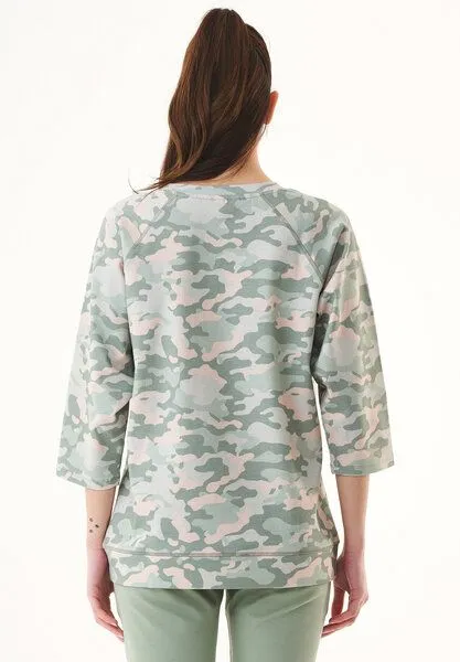 ORGANICATION ORGANICATION Sweatshirt aus Bio-Baumwolle mit Camouflage-Muster, Multi(camouflage), – Produktbild 4 von 4